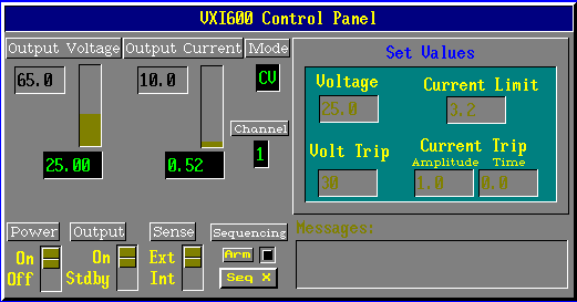 VXIMAIN Control Window